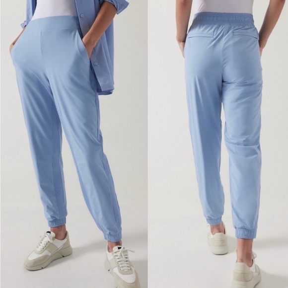 Athleta Pants - ATHLETA Brooklyn Lined Jogger Heron Blue 6